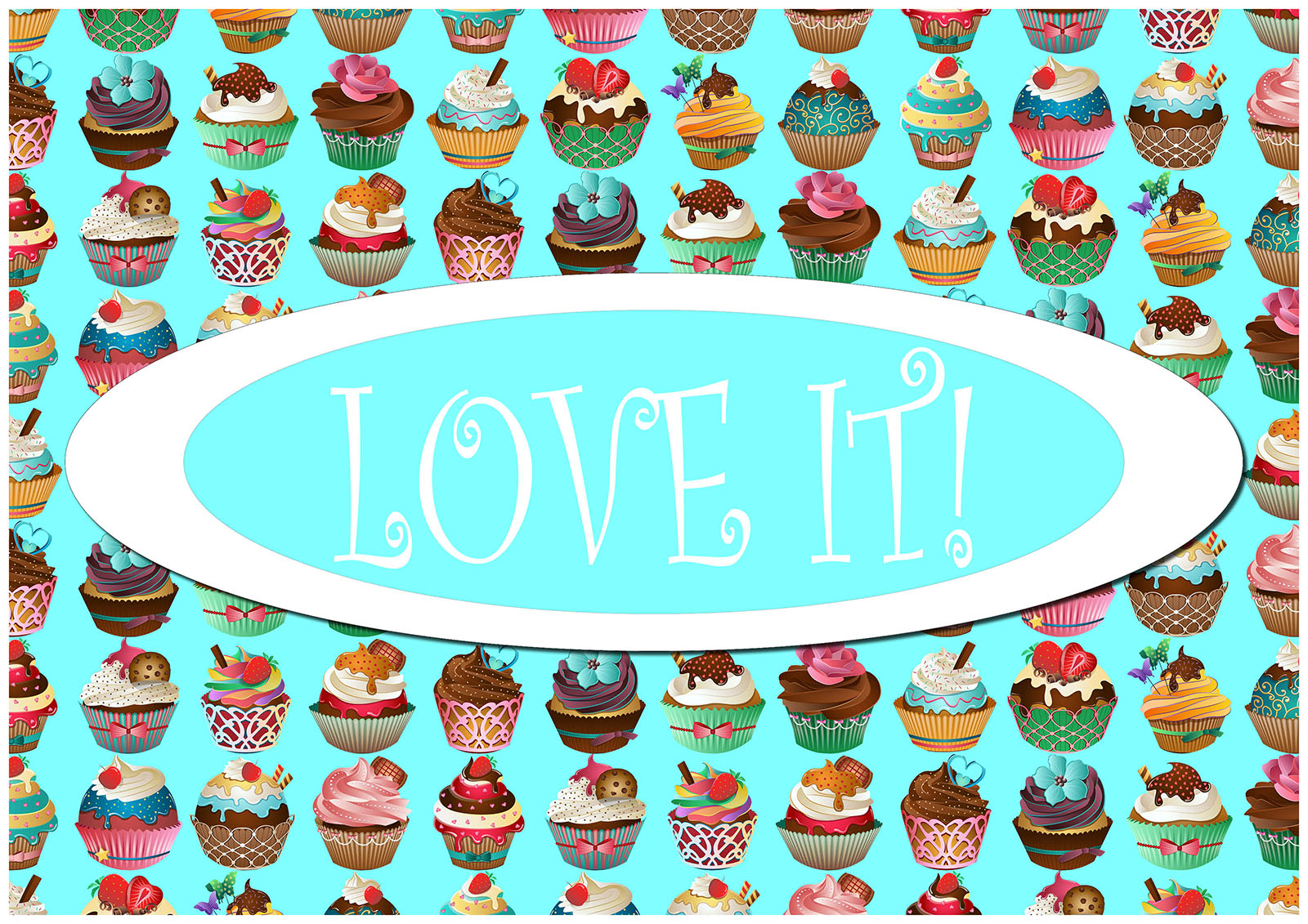 Plakat mit Adobe InDesign (freie Arbeit) - Thema: Cupcake | Join me on Facebook ► http://bit.ly/Btlx-FB
