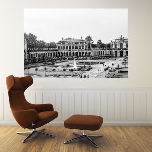 Foto: »Zwinger ( Dresden ) - No.3« (black and white), 150 x 100 cm Fotodruck an Wand