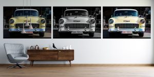 Foto: »Oldtimer [vintage car] - No.4« (butlaix look, black and white, natural colors), 150 x 100 cm Fotodruck an Wand