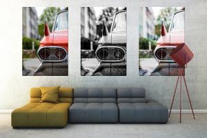 Foto: »Oldtimer [vintage car] - No.1« (butlaix look, black and white, natural colors), 100 x 150 cm Fotodruck an Wand