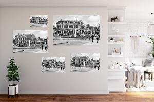 Foto: »Zwinger ( Dresden ) - No.1« (black and white), 45 x 30, 60 x 40, 75 x 50, 90 x 60, 120 x 80 cm Fotodruck an Wand