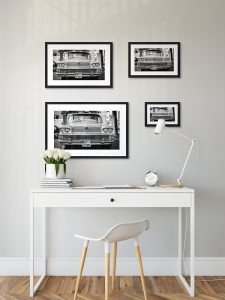 Foto: »Oldtimer [vintage car] - No.3« (black and white), 30 x 20, 45 x 30, 60 x 40, 75 x 50 cm Fotodruck an Wand