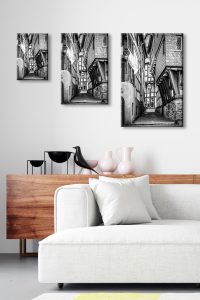 Foto: »Altstadt von Limburg an der Lahn - No.1« (black and white), 40 x 60, 60 x 90, 80 x 120 cm Fotodruck an Wand