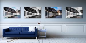 Foto: »Schloss Solitude - No.5« (butlaix look, black and white, natural colors, split toning), 90 x 60 cm Fotodruck an Wand