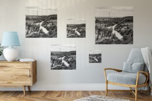 Foto: »Neckar - No.1 (vintage style)« (black and white), 20 x 20, 30 x 30, 40 x 40, 50 x 50, 60 x 60 cm Fotodruck an Wand